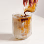 Iced coffee glass